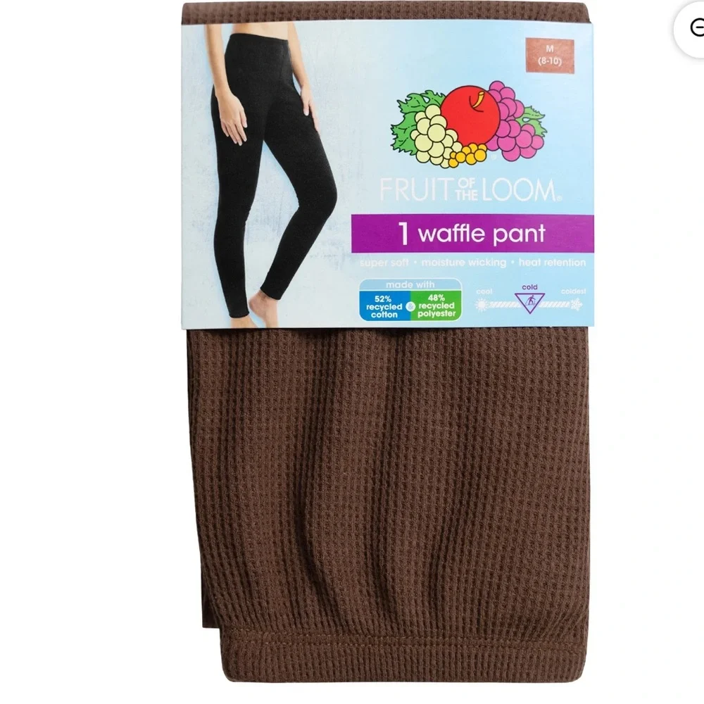 Fruit of the Loom Women's Recycled Waffle Thermal Bottom and Top Size XS - Picture 5 of 16